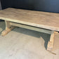 Rare Deep Bleached Oak Farmhouse Dining Table