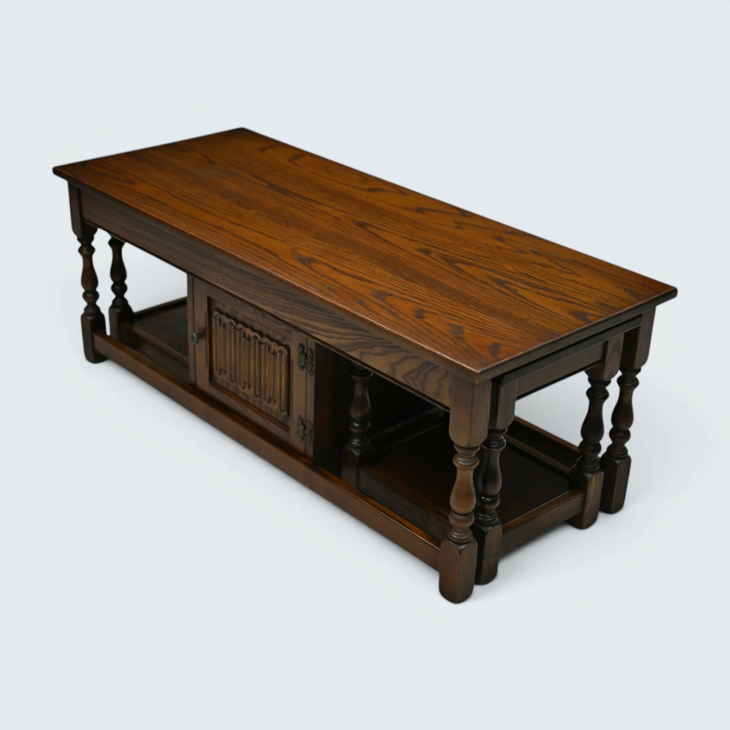 Old Charm Long Nest of Tables Solid Oak Coffee Table Light Oak FREE UK Delivery*