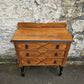 Vintage Oak Chest Of Drawers Three Drawer Lovely Detailing Super Proportions Ebonised In Black