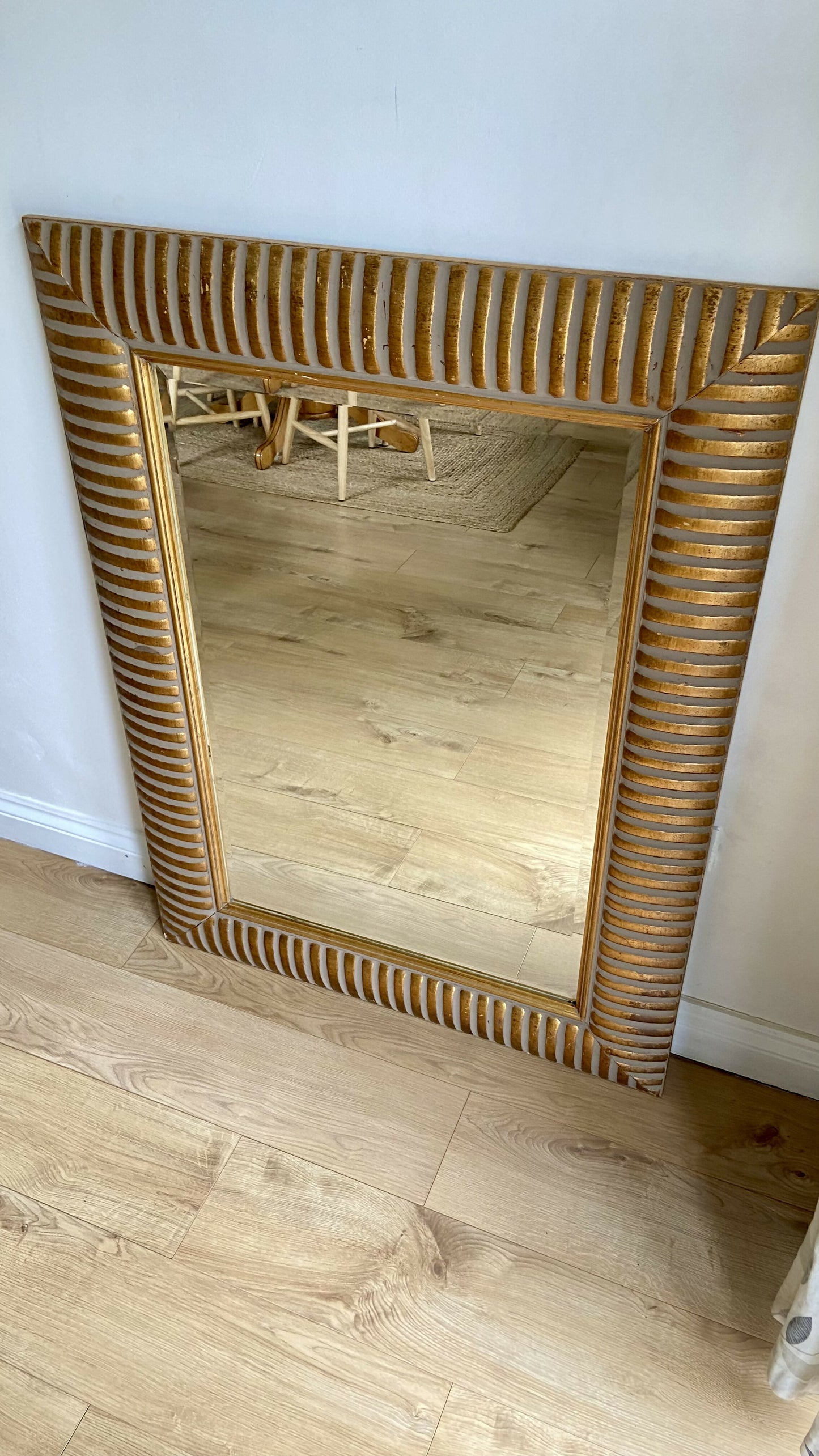 Vintage Mirror with Ornate Gold Frame.Inspired by Ancient Egyptian Art