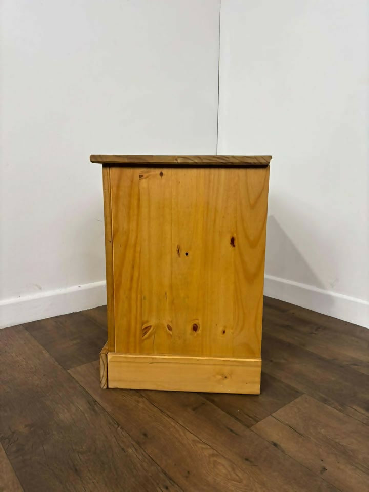 Mexican Pine Three Drawer Bedside Chest