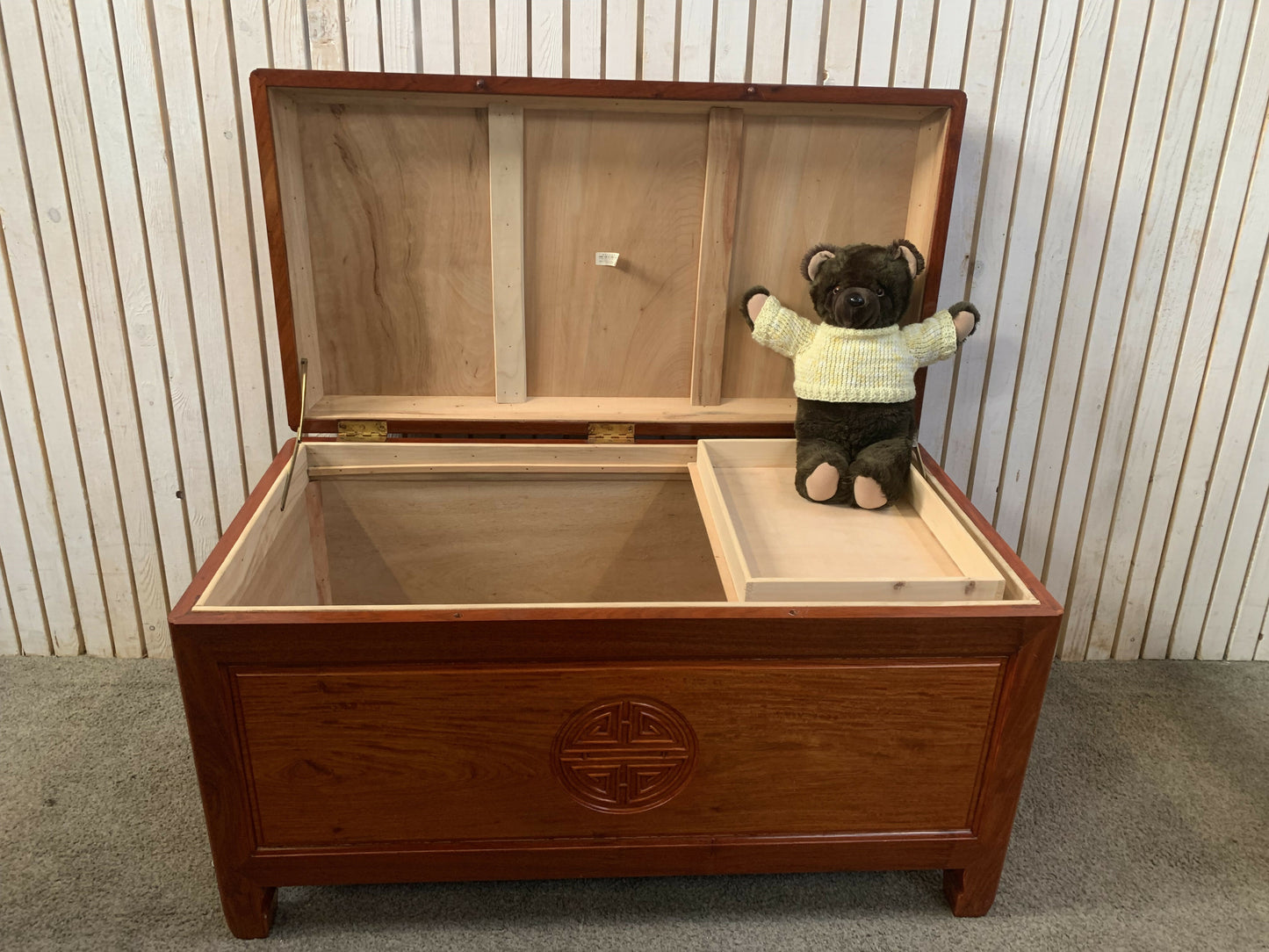 Chinese rosewood Blanket Box H57 W101 D54