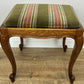 Footstool Vintage French Louis Style Oak Table Stool Upholstered Seat LOT 6229