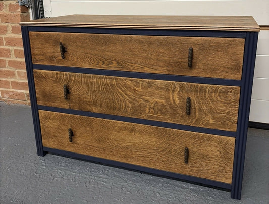 Vintage Chest of 3 Drawers Dresser Vanity Unit