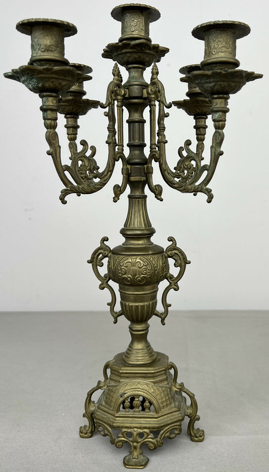 Candelabra Vintage French Style 5 Arm Ornate Decorative Candle Holder LOT 6441