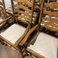 Set of Twelve Oak Yorkshire Style Ladderback Dining Chairs