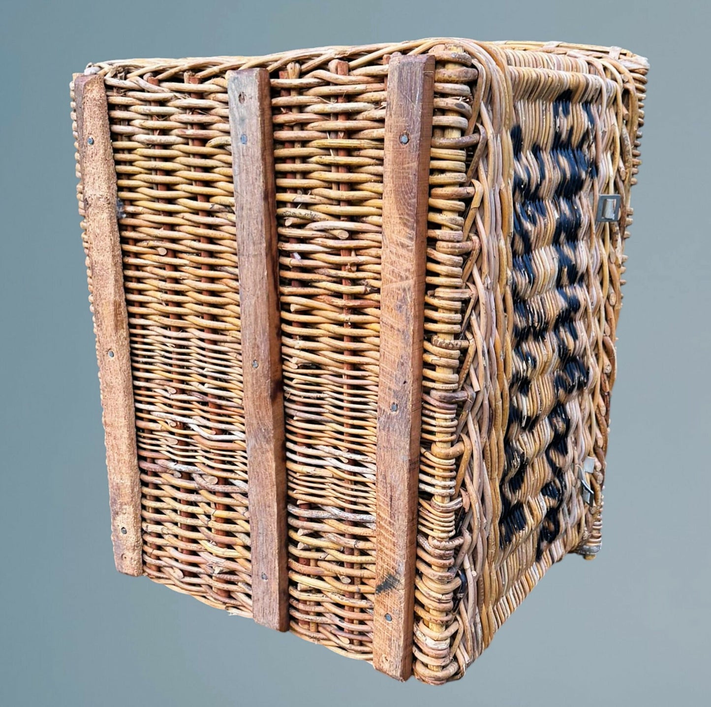 Large Antique Wicker Basket /log Basket