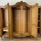 Wardrobe Vintage French Louis XVI Style Oak Four Door Carved Armoire LOT 6496