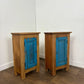 Pair of Reclaimed Indian Wood Bedside Cabinets