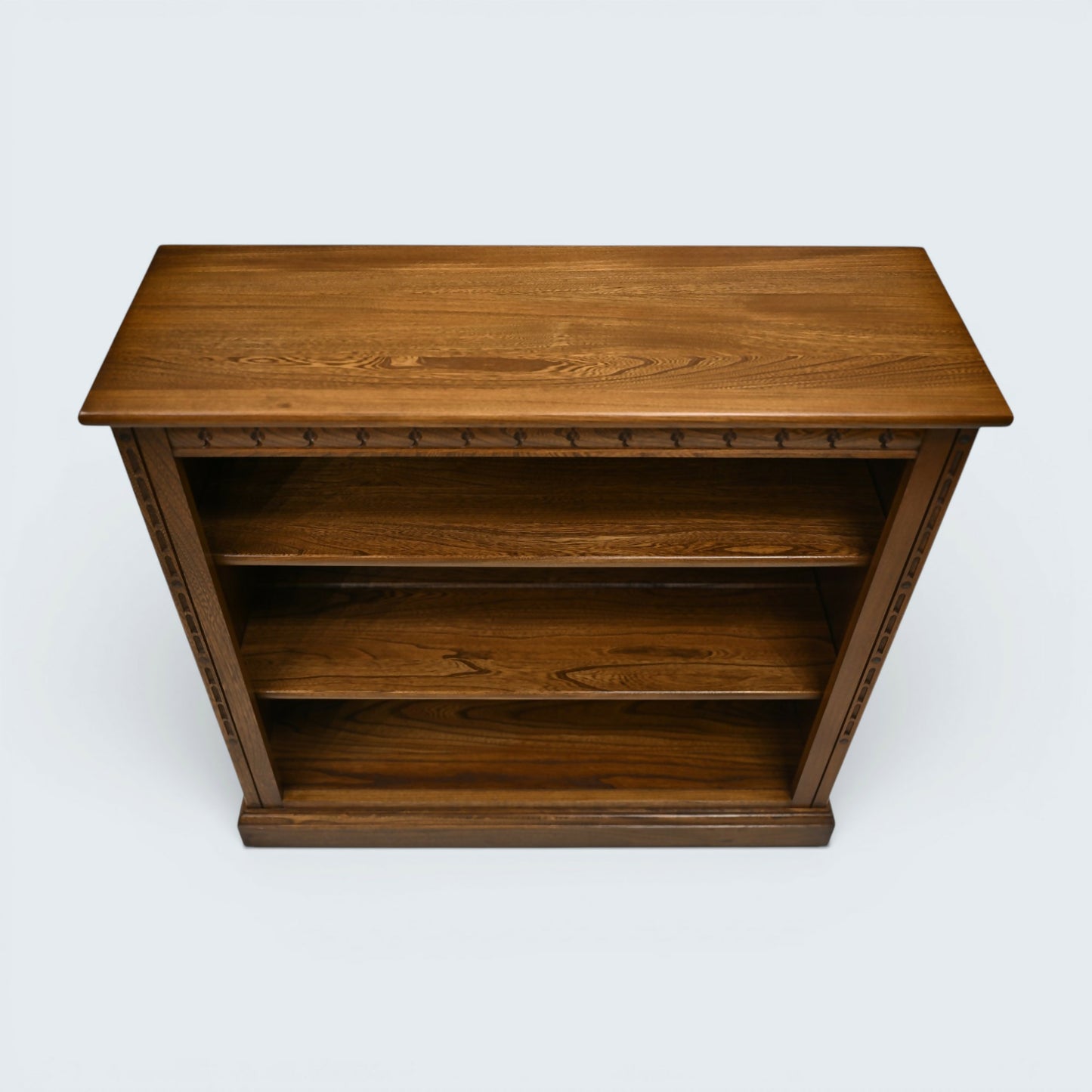Ercol Low Wide Bookcase 2 Shelves Golden Dawn Finish Mural FREE UK Delivery*