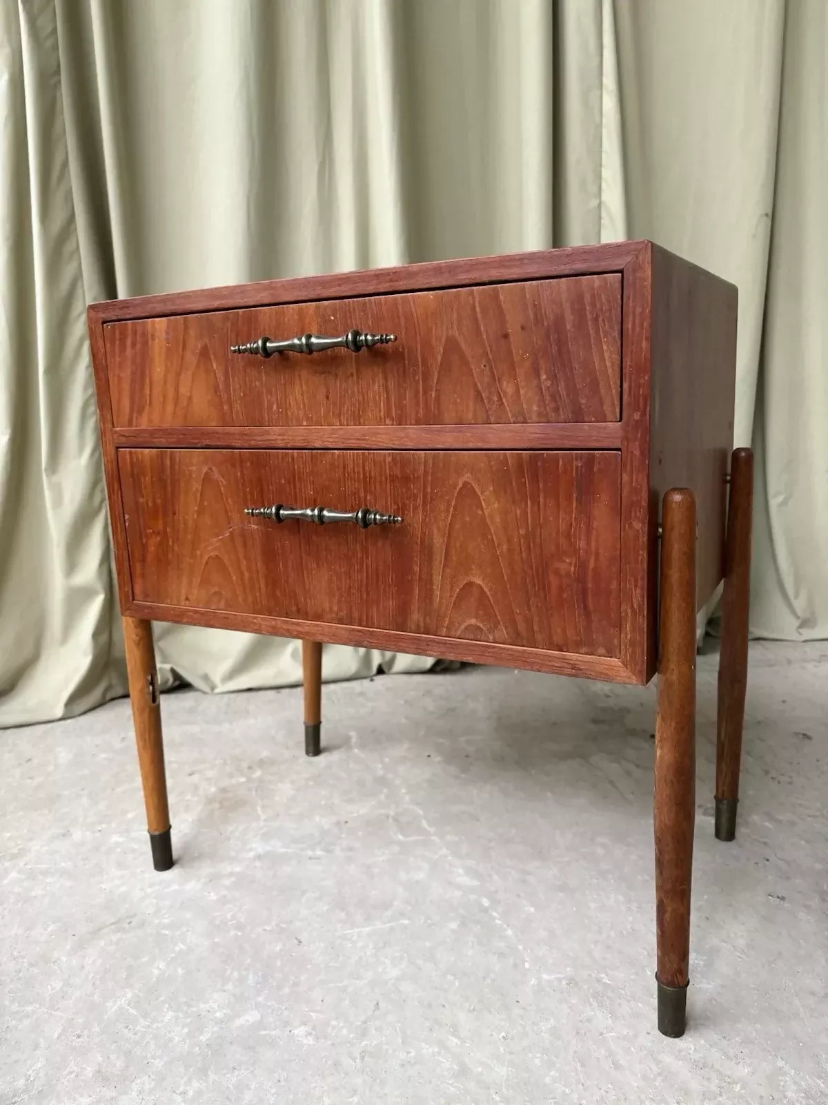 Vintage Mid Century Danish Teak Chest Of Drawers Bedside Scandi Retro R1020