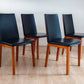 Per Hansbaek For Skovby Sm51 Danish Cherry Wood And Leather Dining Chairs
