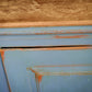 Antique Pine Larder Cupboard - Pie Safe/ Meat Safe - Painted Blue