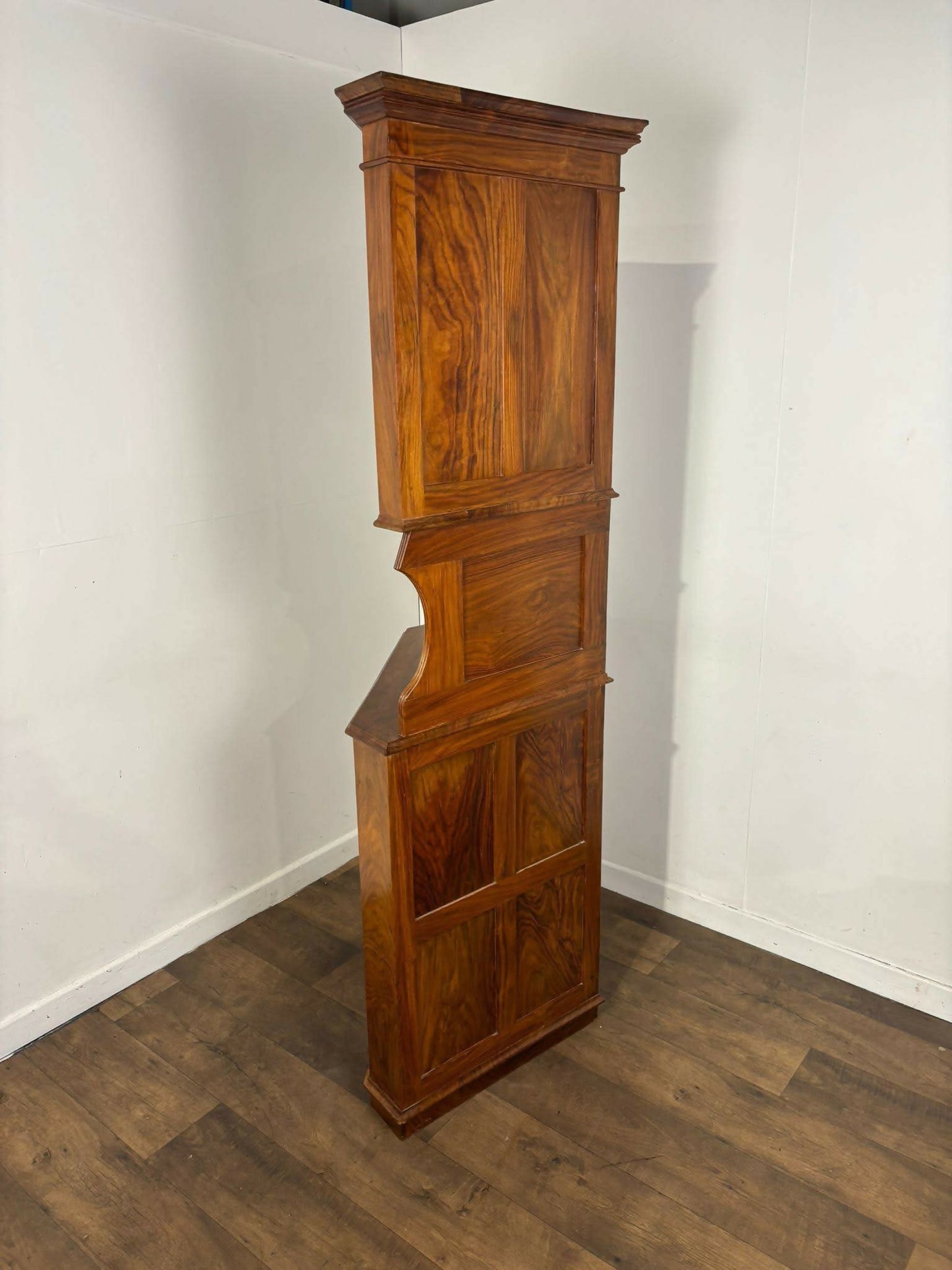 Modern Bespoke Walnut Inlaid Double Corner Cabinet