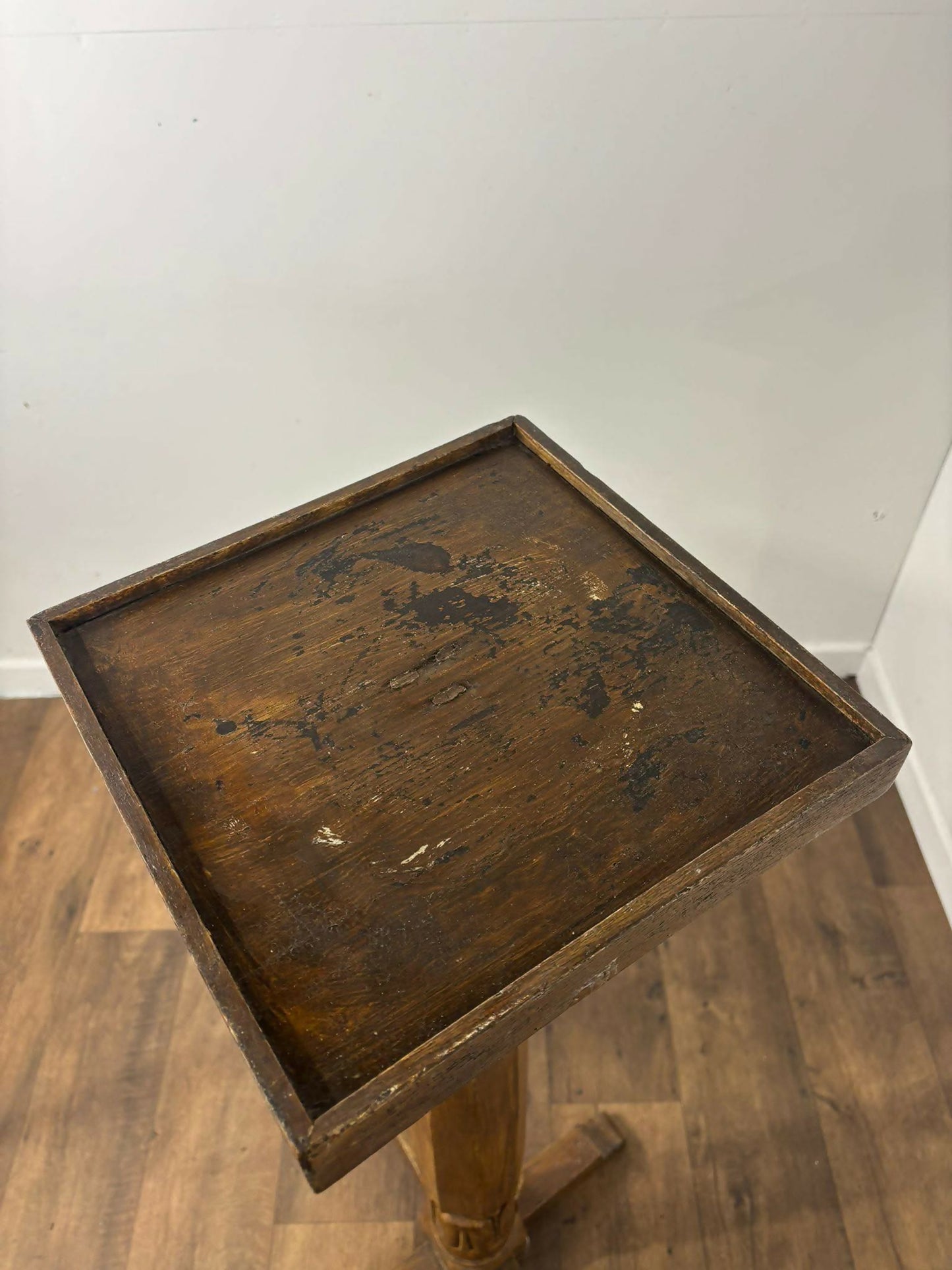 Vintage Oak Torchère / Plant Stand