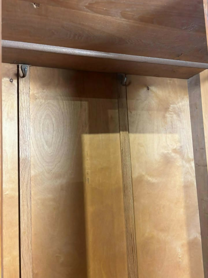 Edwardian Satin Walnut Single Wardrobe