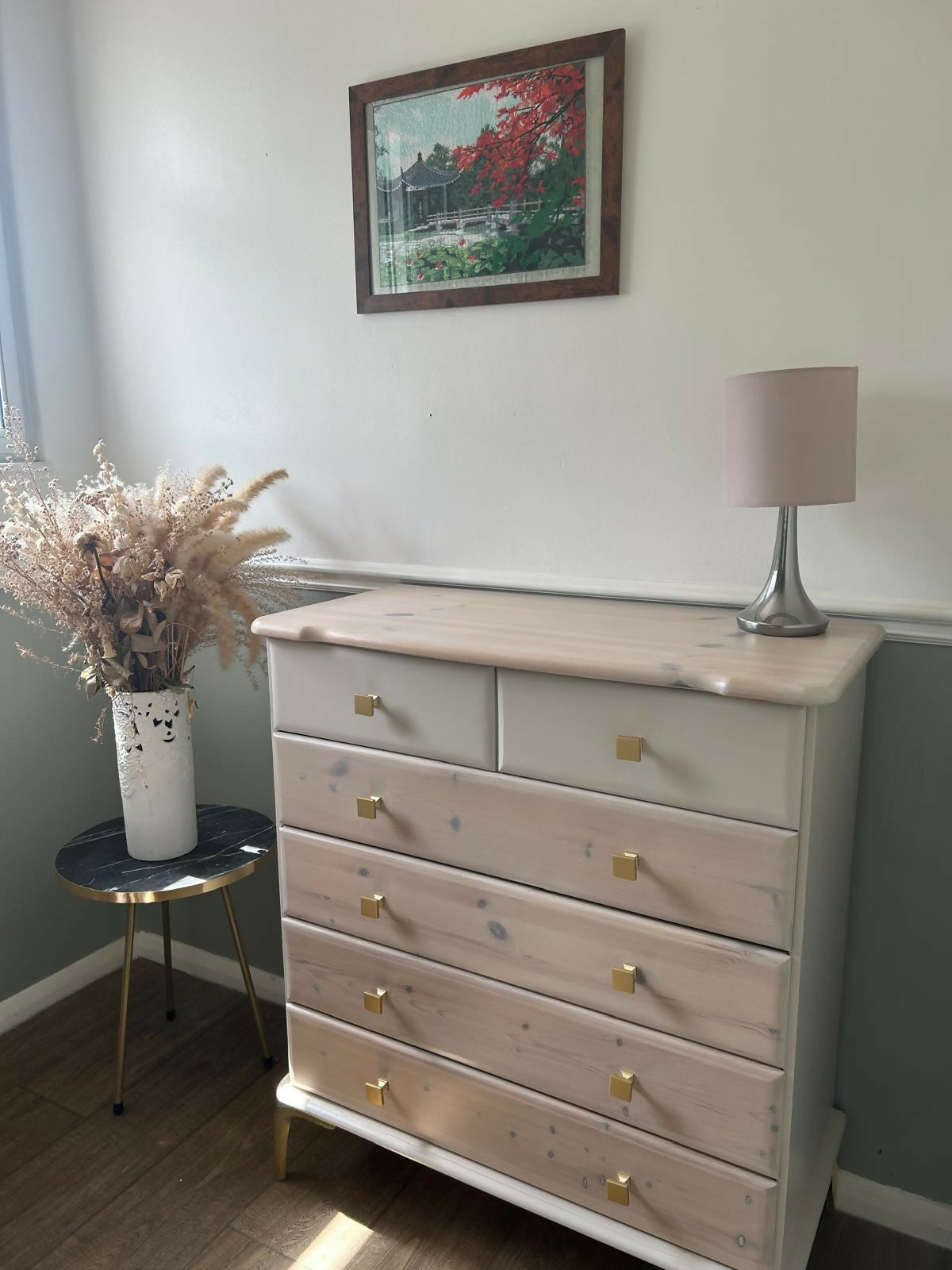 SOLD*SOLD*Newly Upcycled Elegant Solid Pine Chest Of Drawers