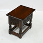 Old Charm Oak Slipper Box Footstool Joint Stool Tudor Brown Finish Free Delivery. SBR10303/0704E