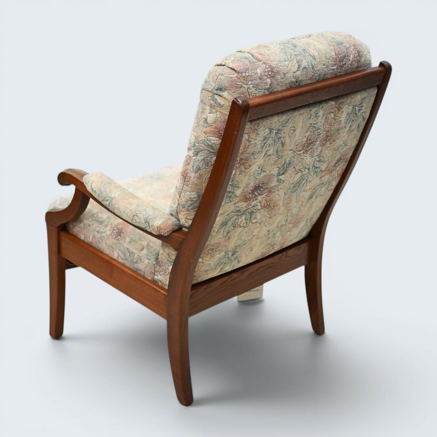 Ercol Style Armchair Easy Chair Very Sturdy Floral Upholstery FREE UK Delivery*