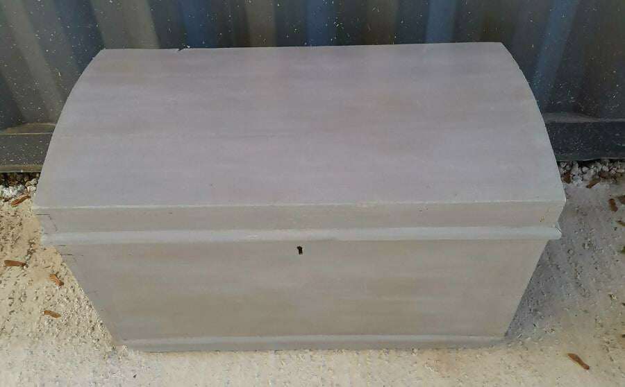 Grey Vintage Pine Blanket Box