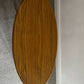 Vintage Oval Coffee Table with Magazine Rack – Mid Century Modern Laminate Wood