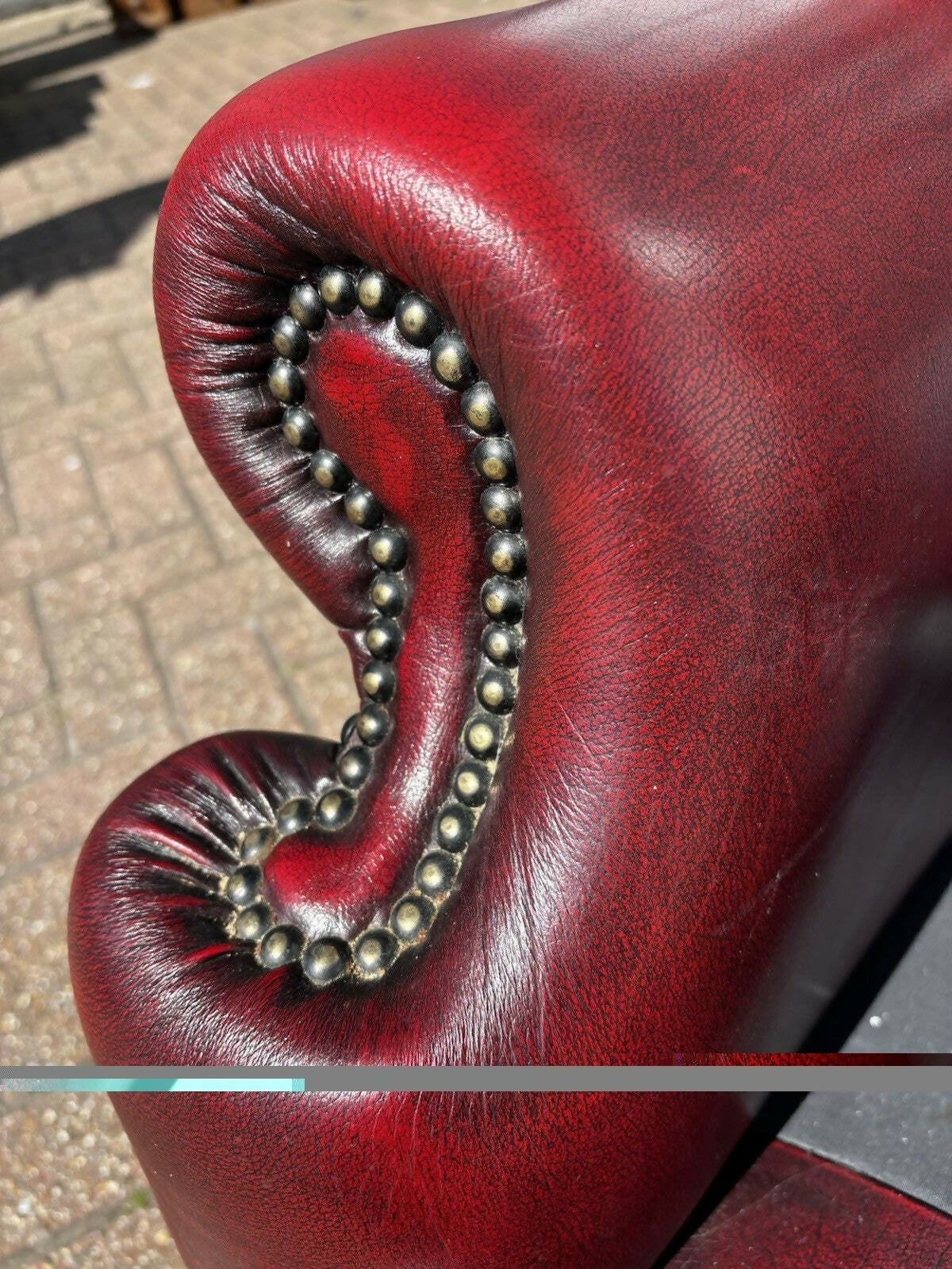 Red Leather Chesterfield Buttoned Back Armchair