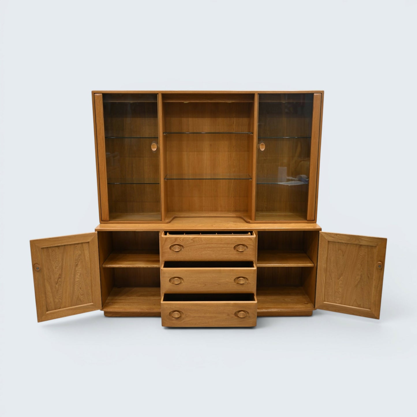 Ercol Windsor Sideboard Display Cabinet Top Light Finish VGC FREE UK Delivery*
