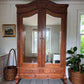 Antique Early 1900’s Mirrored Armoire Wardrobe French Oak Knockdown.