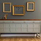 Farrow & balls “Pigeon” Vintage Nathan sideboard with naked top