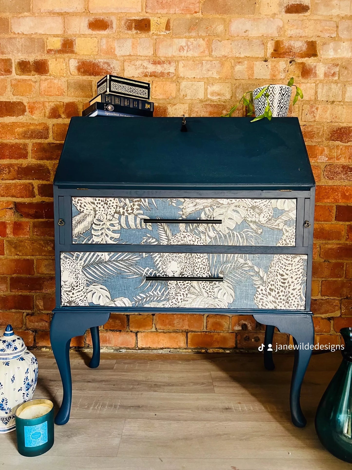 Blue bureau - writing desk