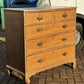 Vintage Georgian Light Oak Chest Of Drawers.