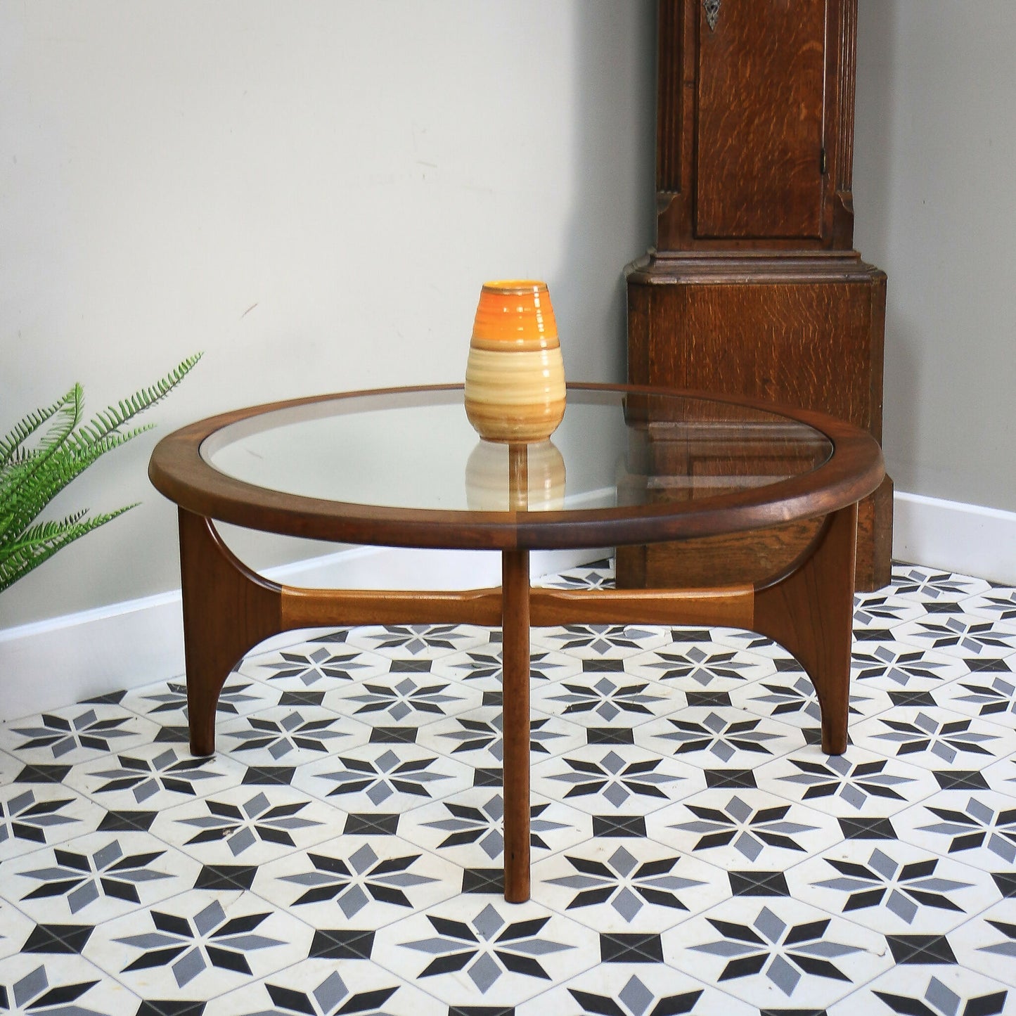 Stonehill Teak Coffee Table Round Mid Century Stateroom Range 1960s