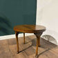 Vintage Oak Circular Side Table On Cabriole Supports