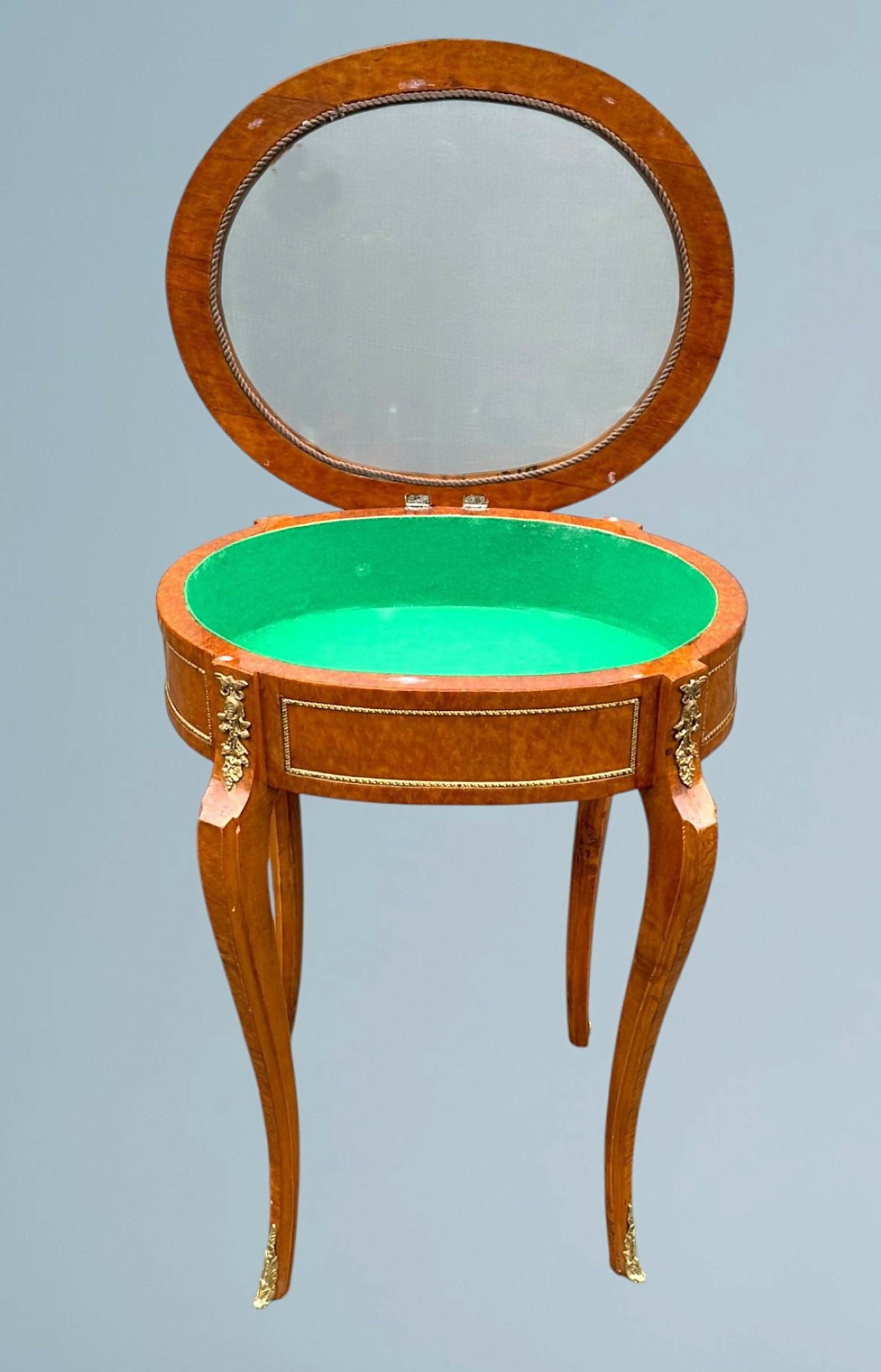Walnut and Gilt Metal Bijouterie Table