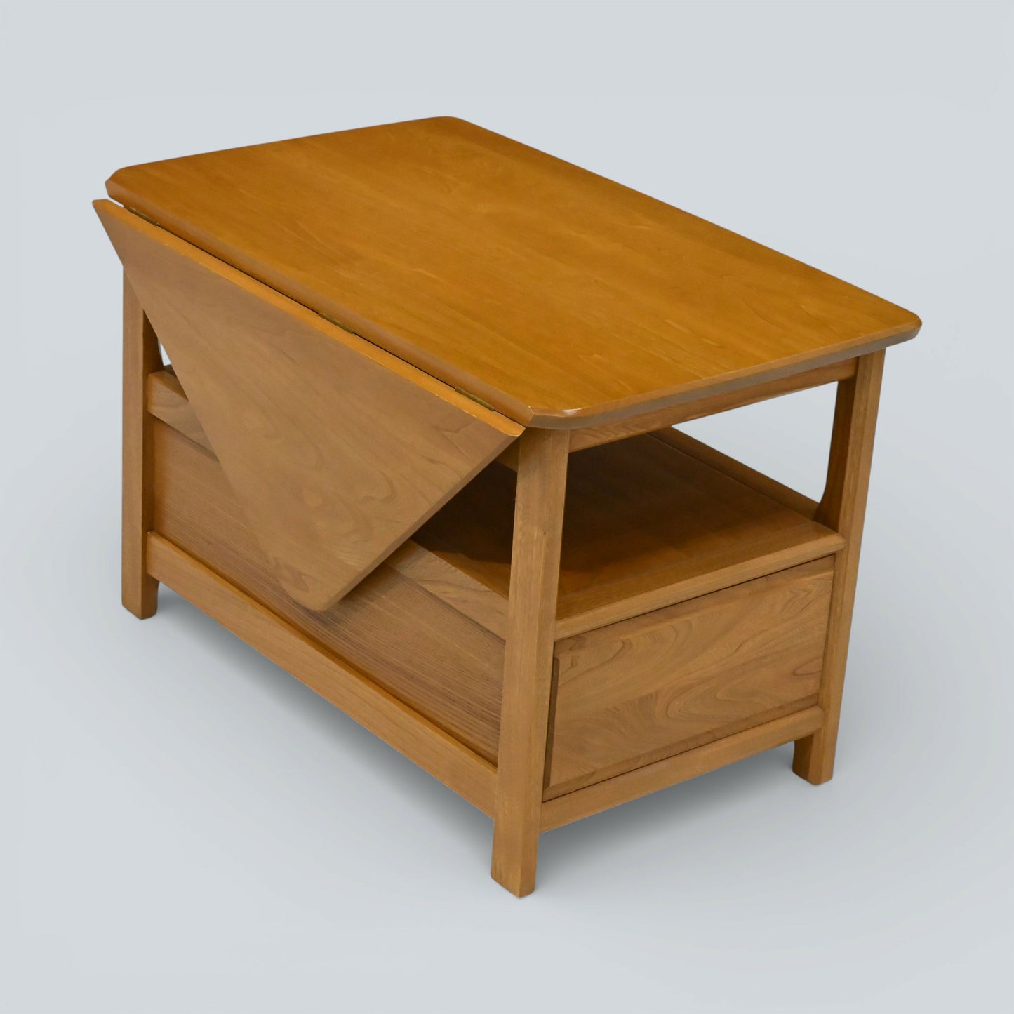 Ercol Corner TV Stand Video Cabinet Corner Flap Light Finish FREE UK Delivery*