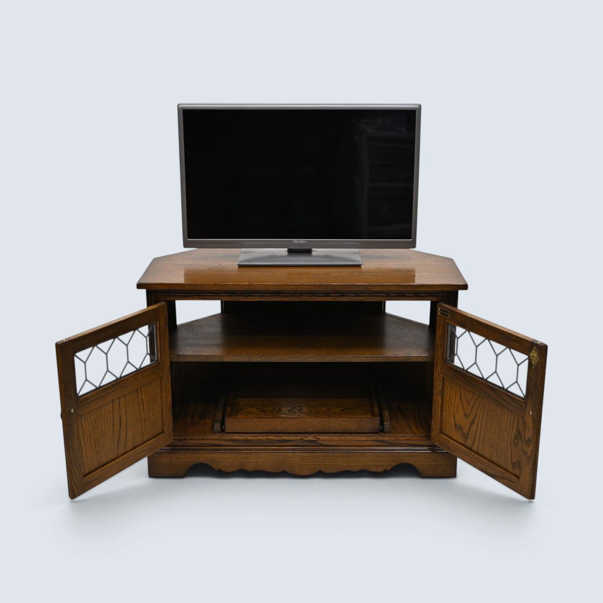 Old Charm Corner TV/Video Cabinet Light Oak Finish Model 2264 FREE UK Delivery*