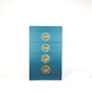 Upcycled hand painted drawers in teal with gold leaf design