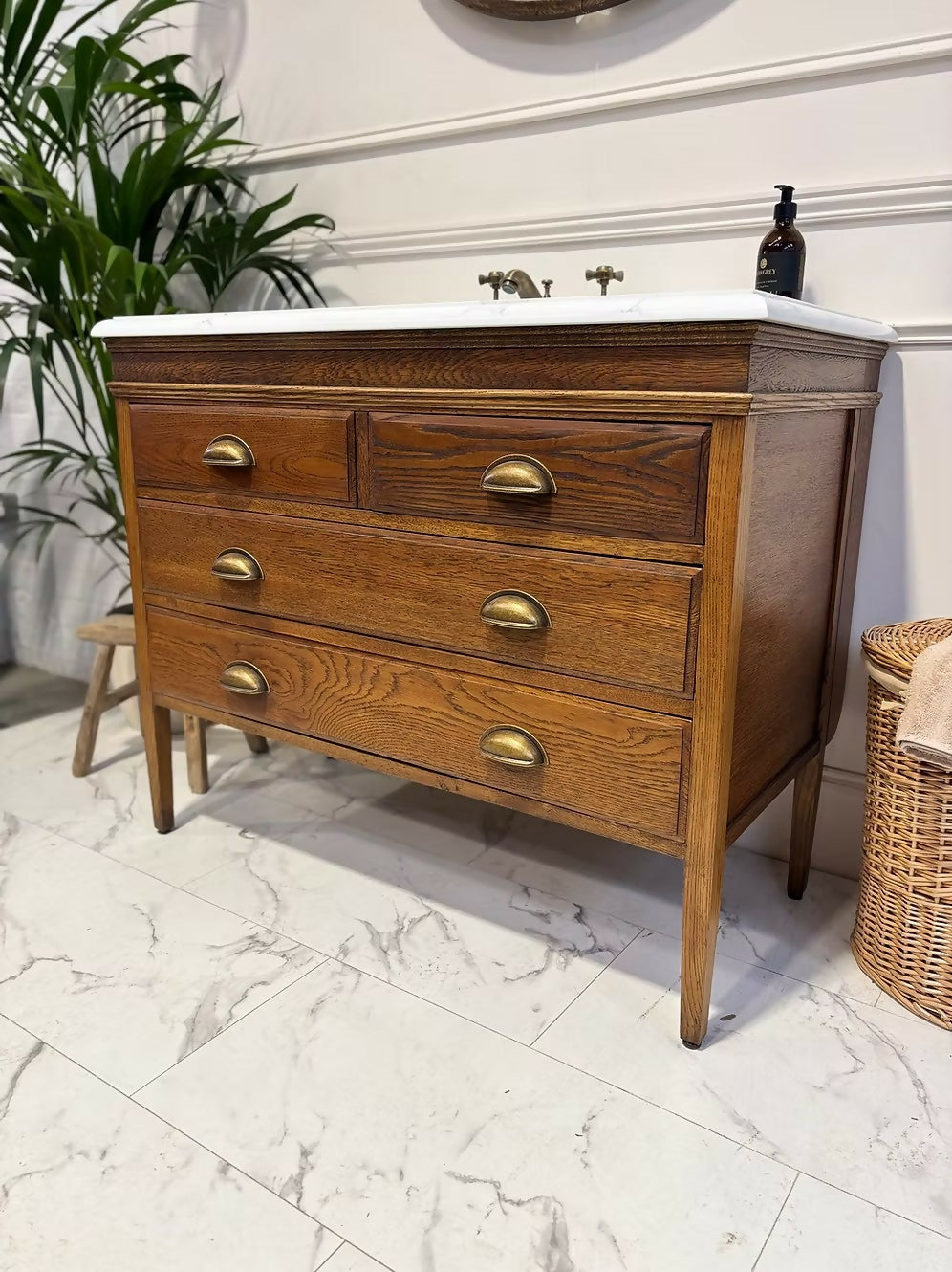 Width 106cm - Vintage Vanity Unit With Tap - Available
