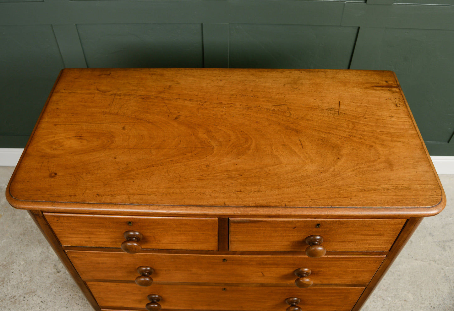 Large Victorian Mahogany Chest of Drawers - 2 Over 3