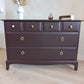 Stag Minstrel Chest of Drawers – Rich Burgundy Mid Century 4 over 2 Chest of Drawers