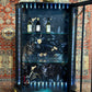 Vintage Black Drinks Cabinet | Tropical Leopard Statement Display Cabinet
