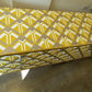 Midcentury Upcycled Sideboard: Geometric Yellow Gold Print TV Unit
