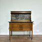 Antique Framed Oak Washstand with Marble Top & Back5