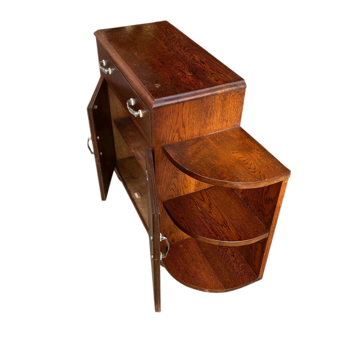Art Deco Oak side table / cupboard / bedside by Brightwell