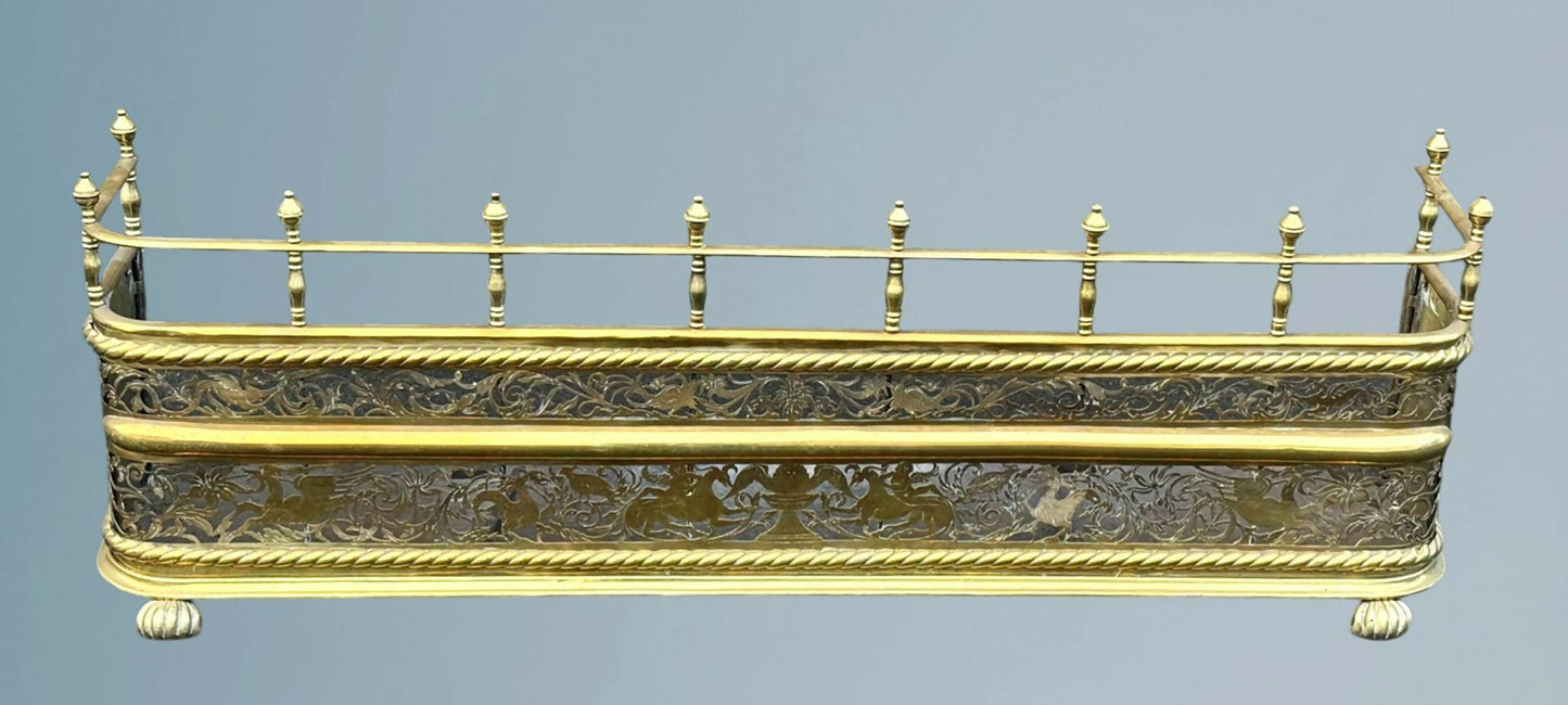 Large 19th Century Brass Fender
