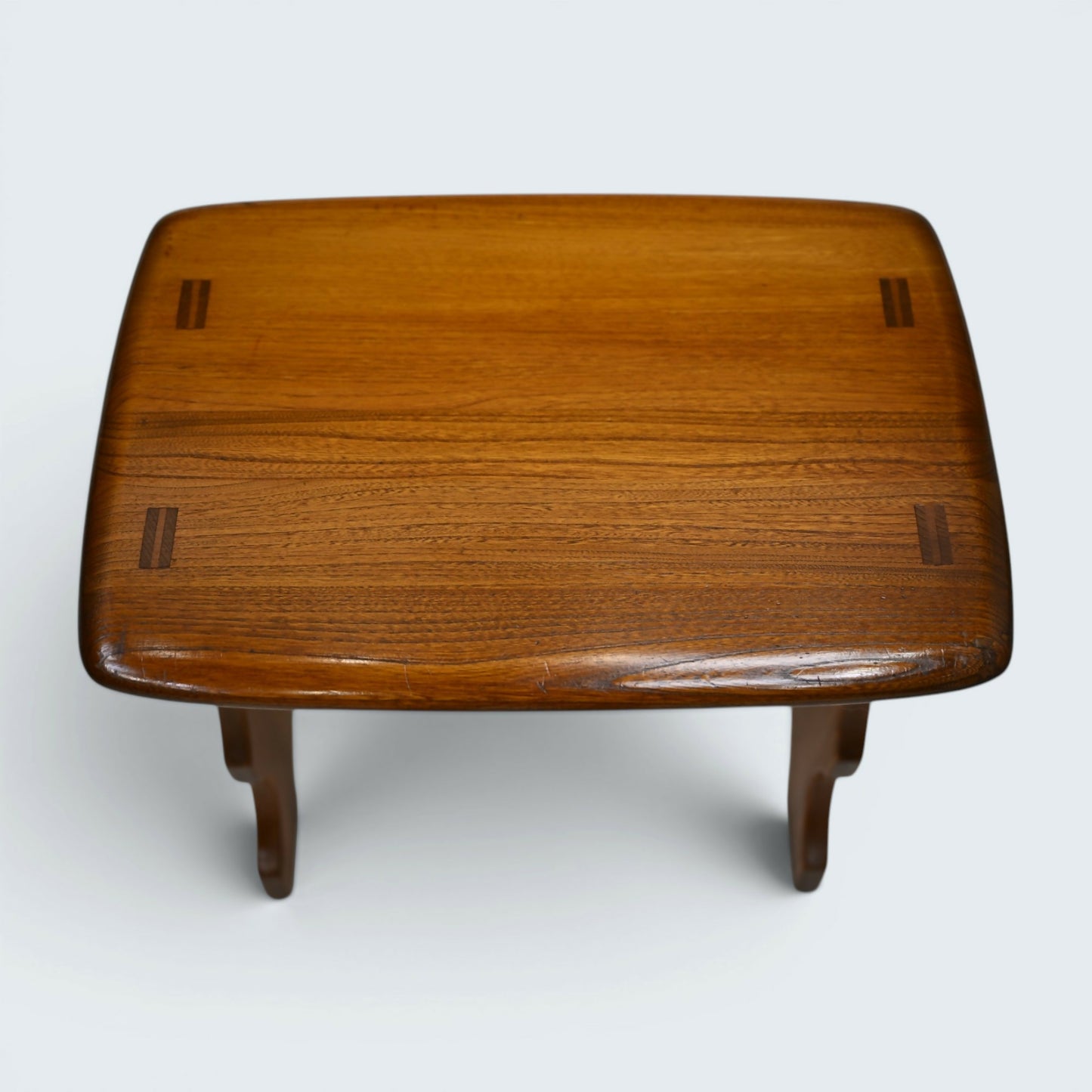 Ercol Nest Of Tables Golden Dawn Finish Vintage Ercol's Badge Elm FREE Delivery*