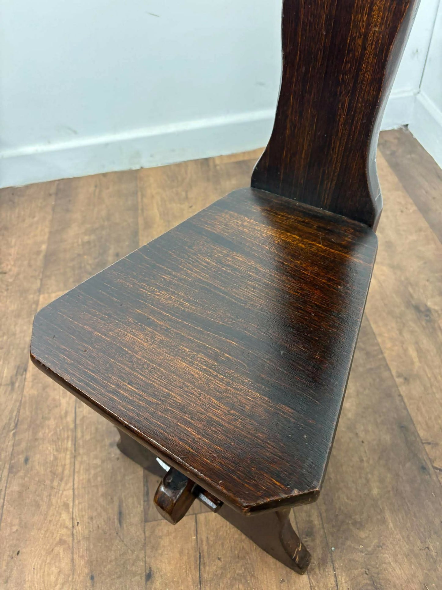 Vintage Dark Oak Spinning Chair