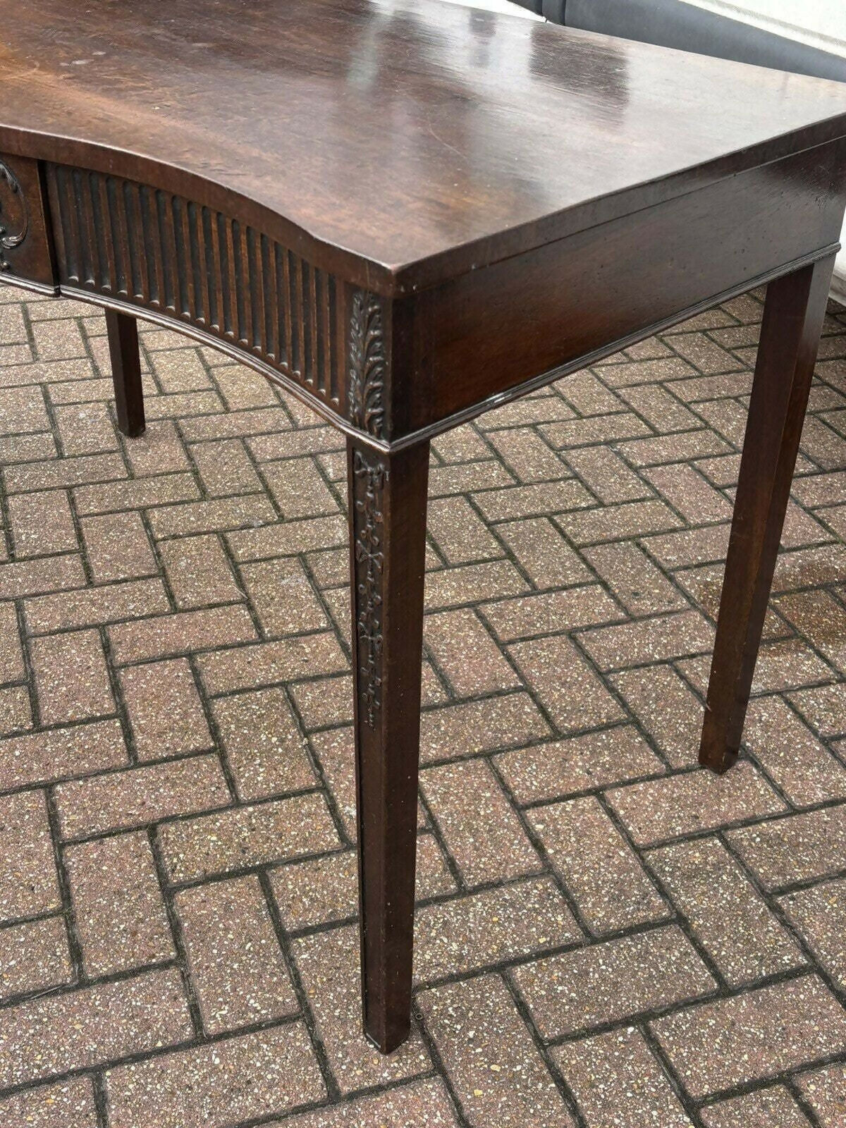 Vintage Mahogany Console Hall Table, Server. With Central Drawer.