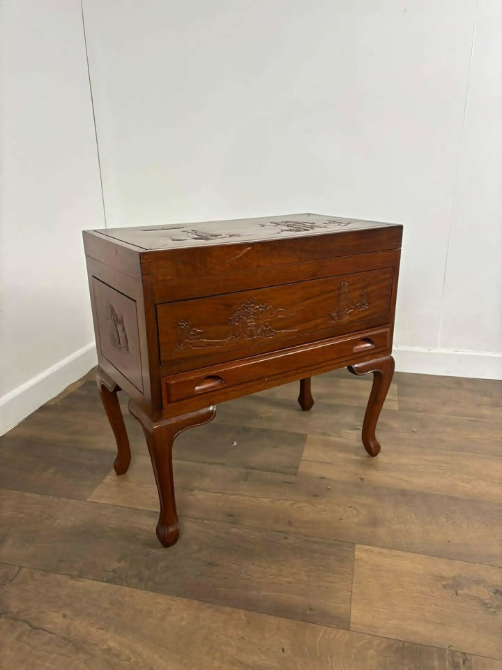 Oriental Style Camphor Wood Sewing Chest