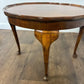 Vintage Walnut Veneer Scalloped Edge Coffee Table